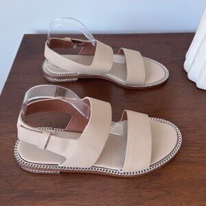 Givenchy Paris Beige Sandals with Chain Detail - Size 41/US 11